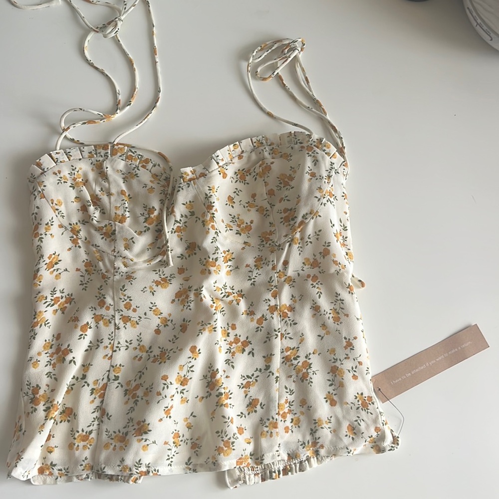 Reformation Novena Sweetheart Top